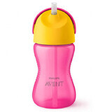 Avent, cană cu pai, roz, SCF798/02, de la 12 luni, 300 ml