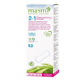 Masmi Natural Cotton, serviettes hygiéniques en coton biologique, 2in1 Douces, ultra-absorbantes, 24 pièces