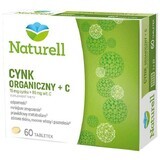 Naturell Organic Zinc + C, 60 comprimate 