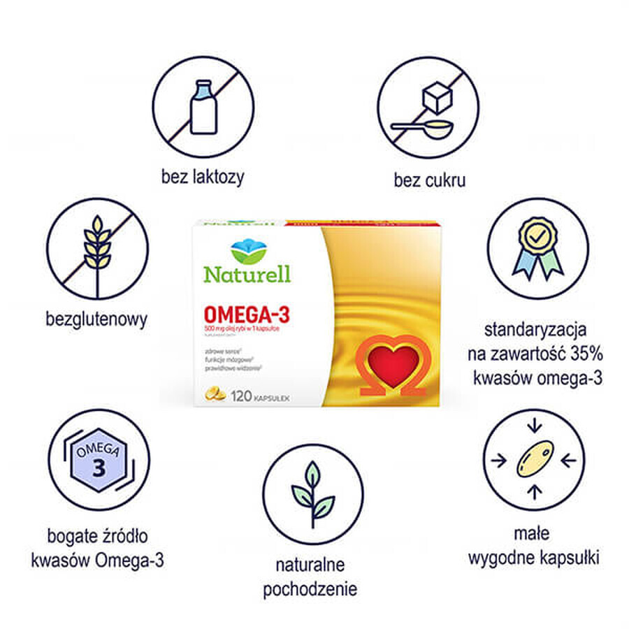 Naturell Omega 3, 120 capsules