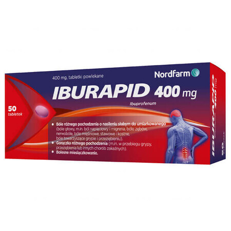 Iburapid 400 mg, 50 comprimés pelliculés