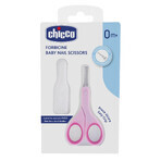 Chicco, nail scissors, pink, from birth, 1 pc