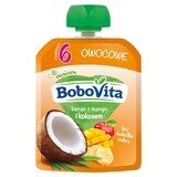 BoboVita Mousse într-un tub, banană cu mango și nucă de cocos, după 6 luni, 80 g