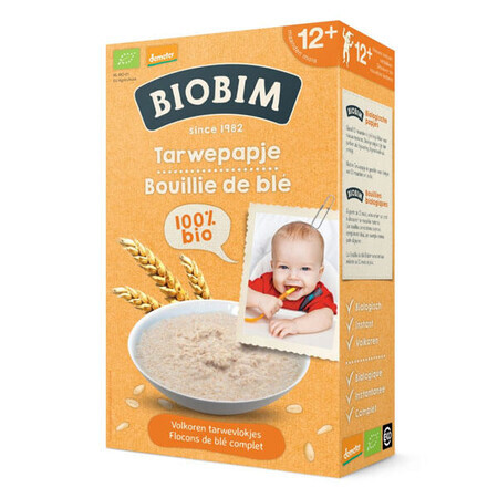 Biobim Bio terci de grâu integral, cereale integrale, fără lapte, după 12 luni, 250 g