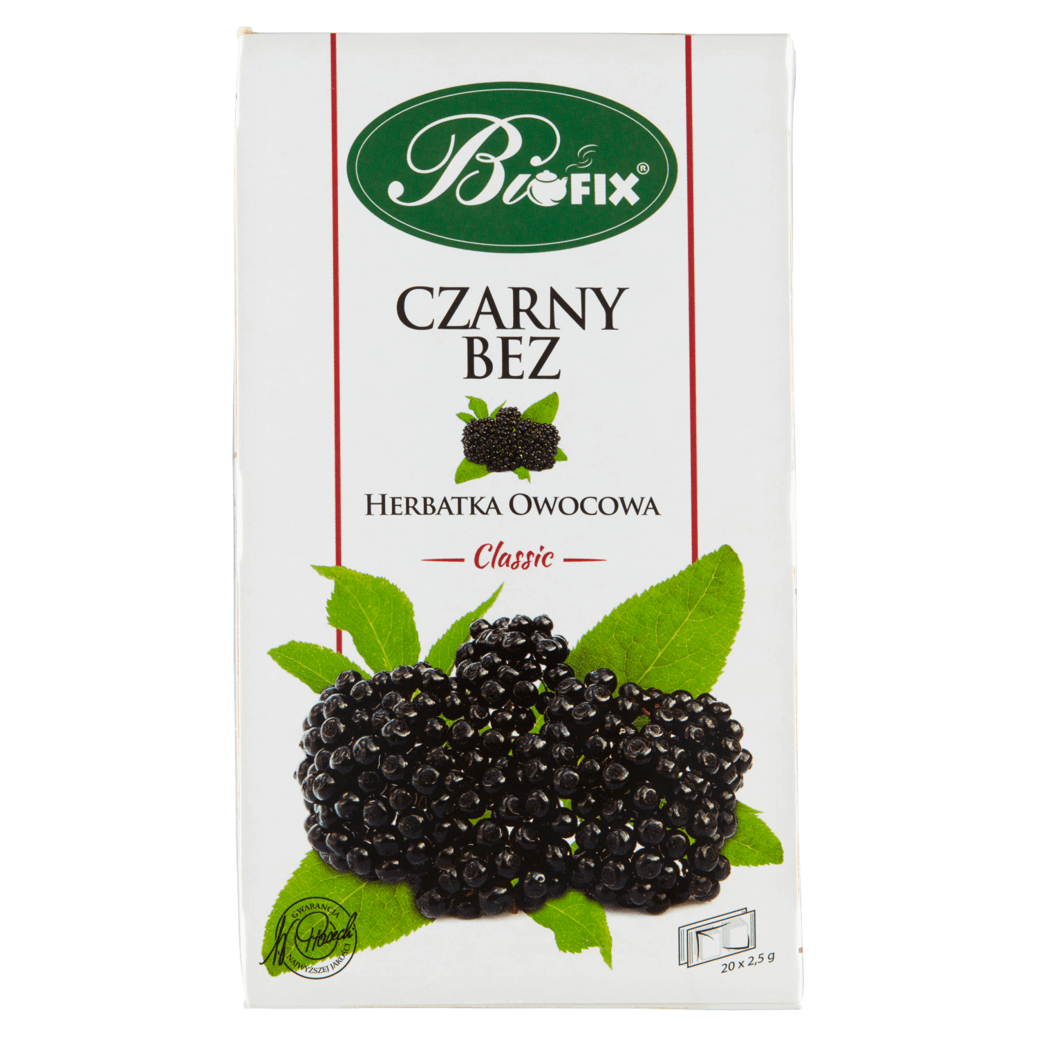 Bi Fix Classic, Elderberry, ceai de fructe, 2,5 g x 20 plicuri