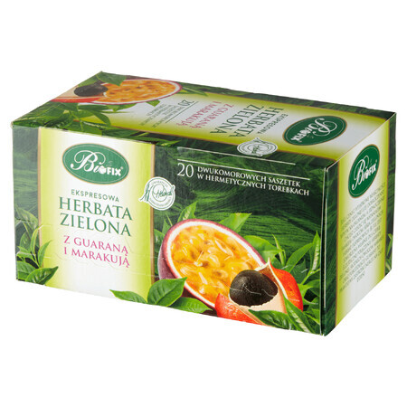 Bi Fix, Verde cu guarana și fructul pasiunii, ceai, 20 pliculețe