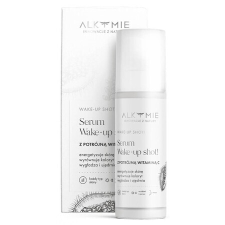 Alkmie Snow White Wake-up shot!, ser facial cu vitamina C triplă, 30 ml