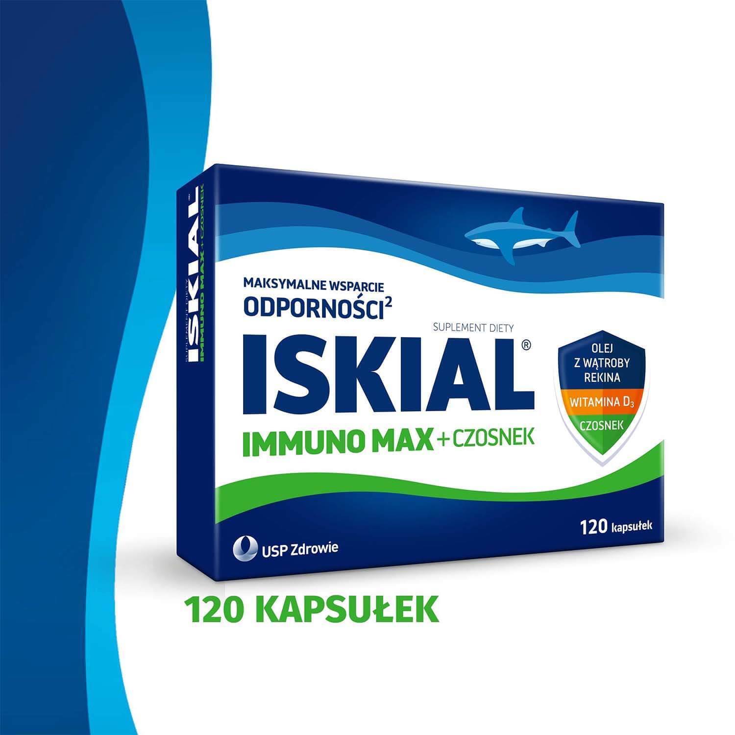 Iskial Max + Usturoi, pentru copii peste 6 ani și adulți, 120 capsule