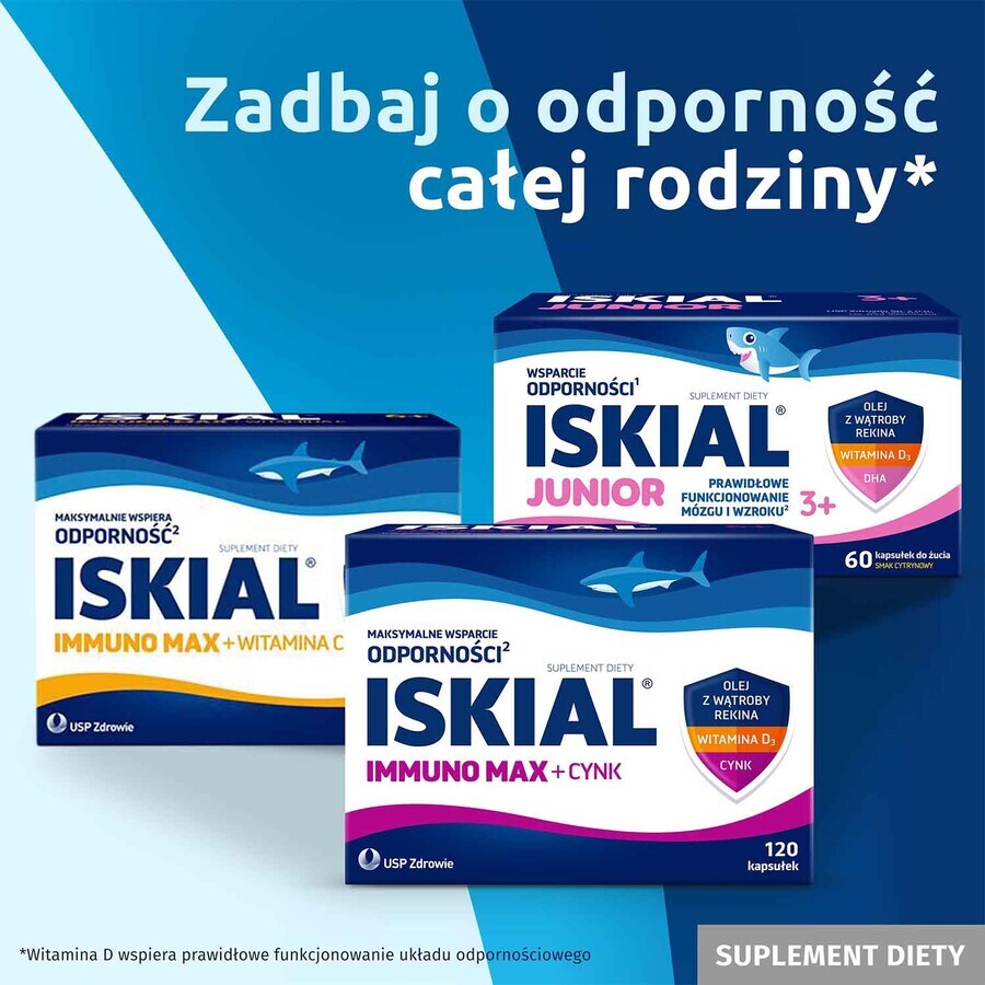 Iskial Max + Usturoi, pentru copii peste 6 ani și adulți, 120 capsule