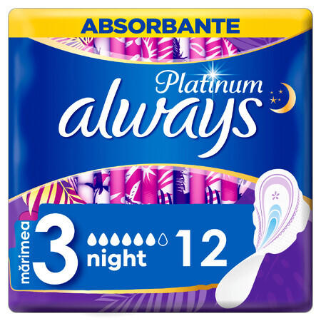 Sempre Platinum, assorbenti igienici, Ultra Night, 12 pz.