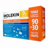 Molekin D3 2000 UI, 90 comprimate + 30 comprimate gratuite