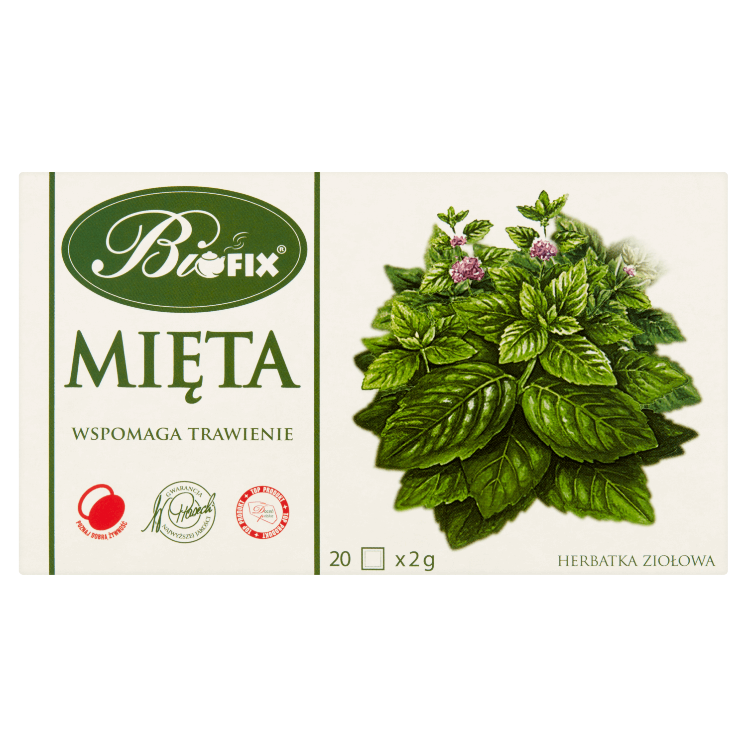 Bi fix Mentă, ceai de plante, 2 g x 20 pliculețe