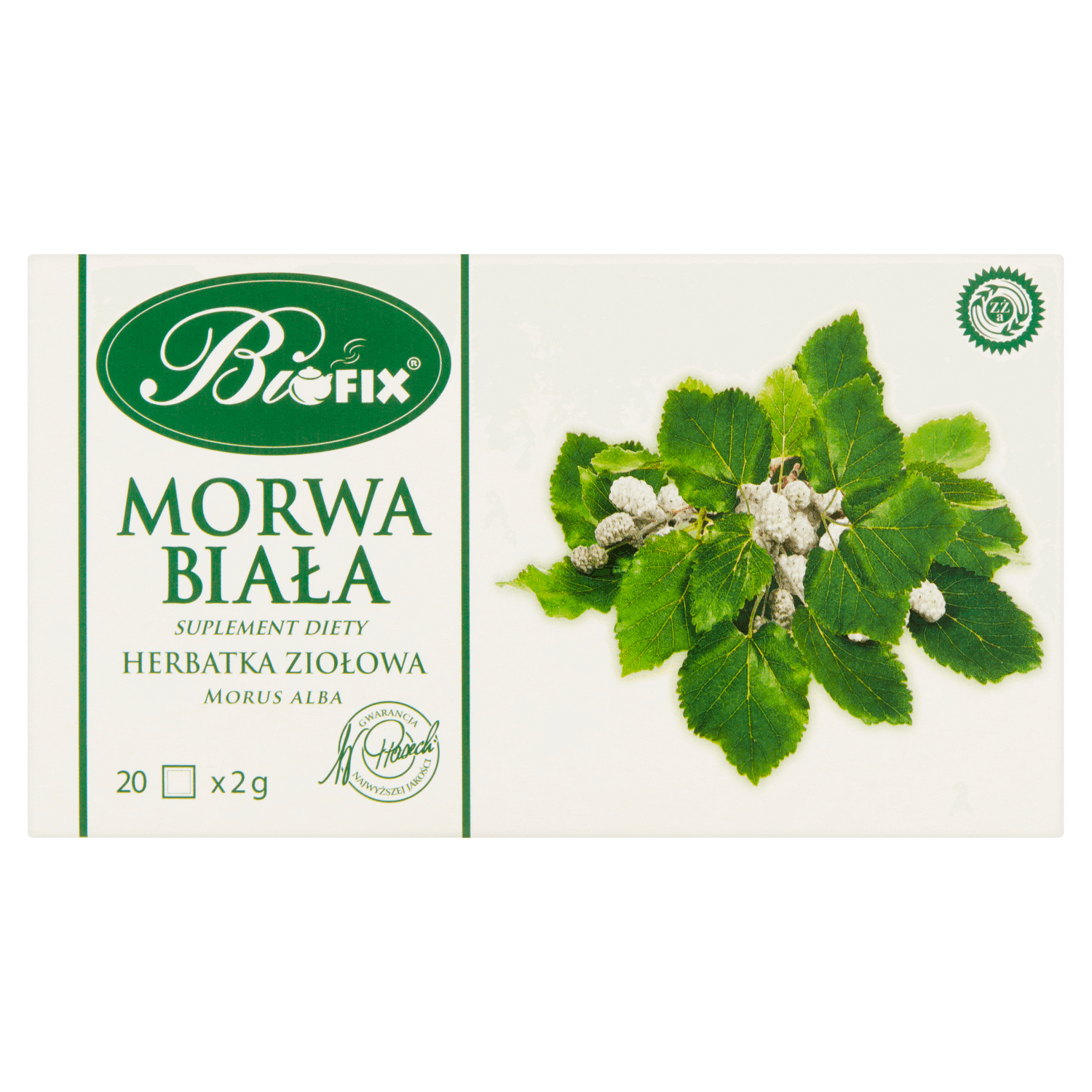 Bi Fix Mulberry alb, ceai de plante, 2 g x 20 pliculețe