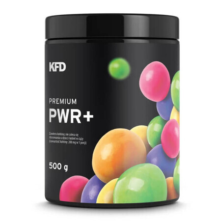 KFD Premium Pre-Workout+, aromă de gumă cu bule, 500 g