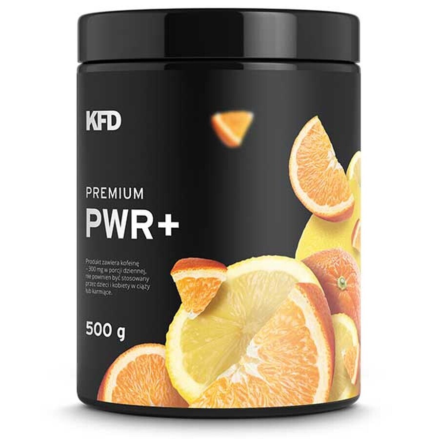 KFD Premium PWR+ Pre-Workout, aromă de portocale și lămâie, 500 g