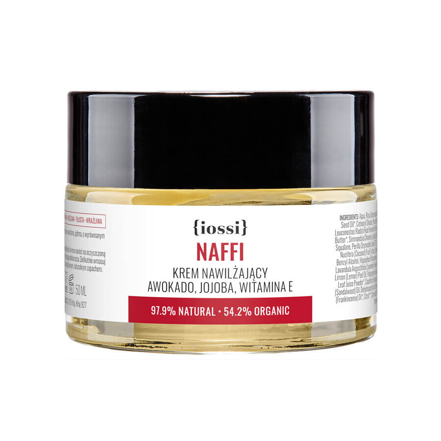 Iossi Naffi, cremă hidratantă, avocado și jojoba, vitamina E, 50 ml