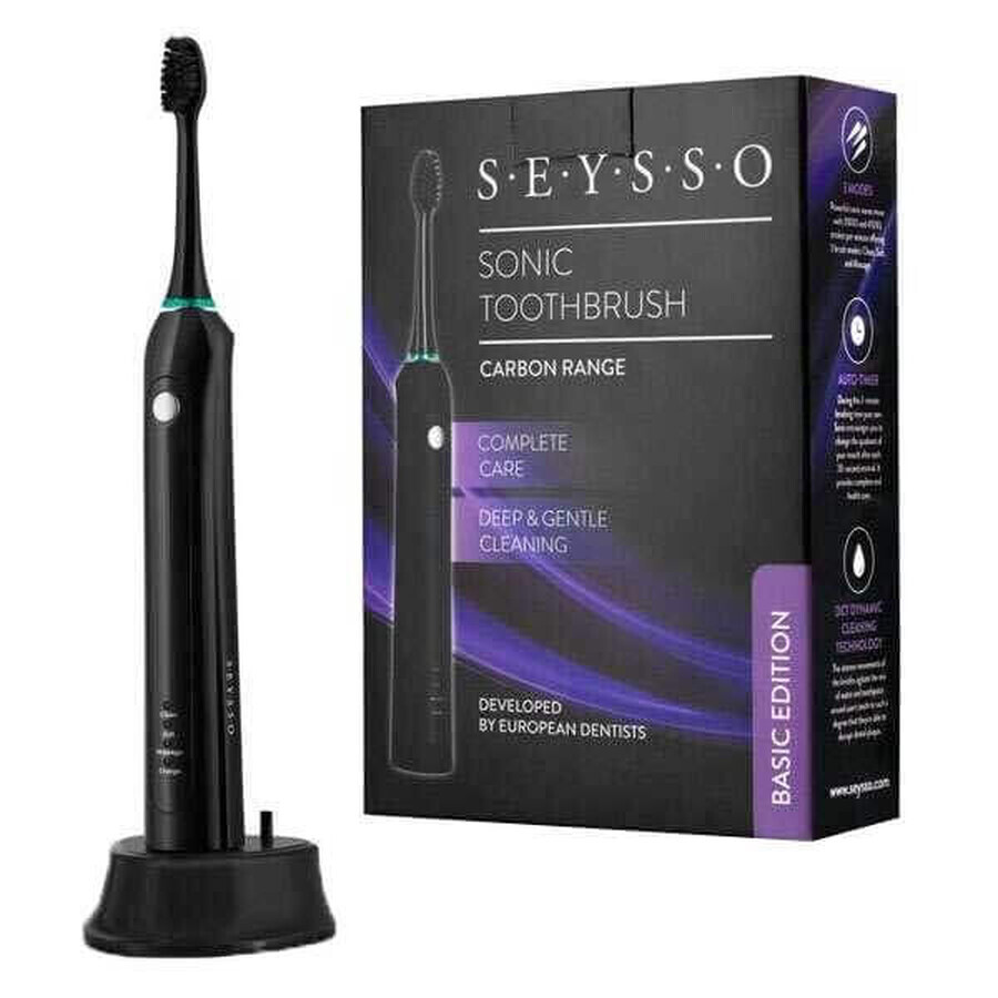 Seysso Carbon Basic, periuță de dinți sonică, negru, 1 buc