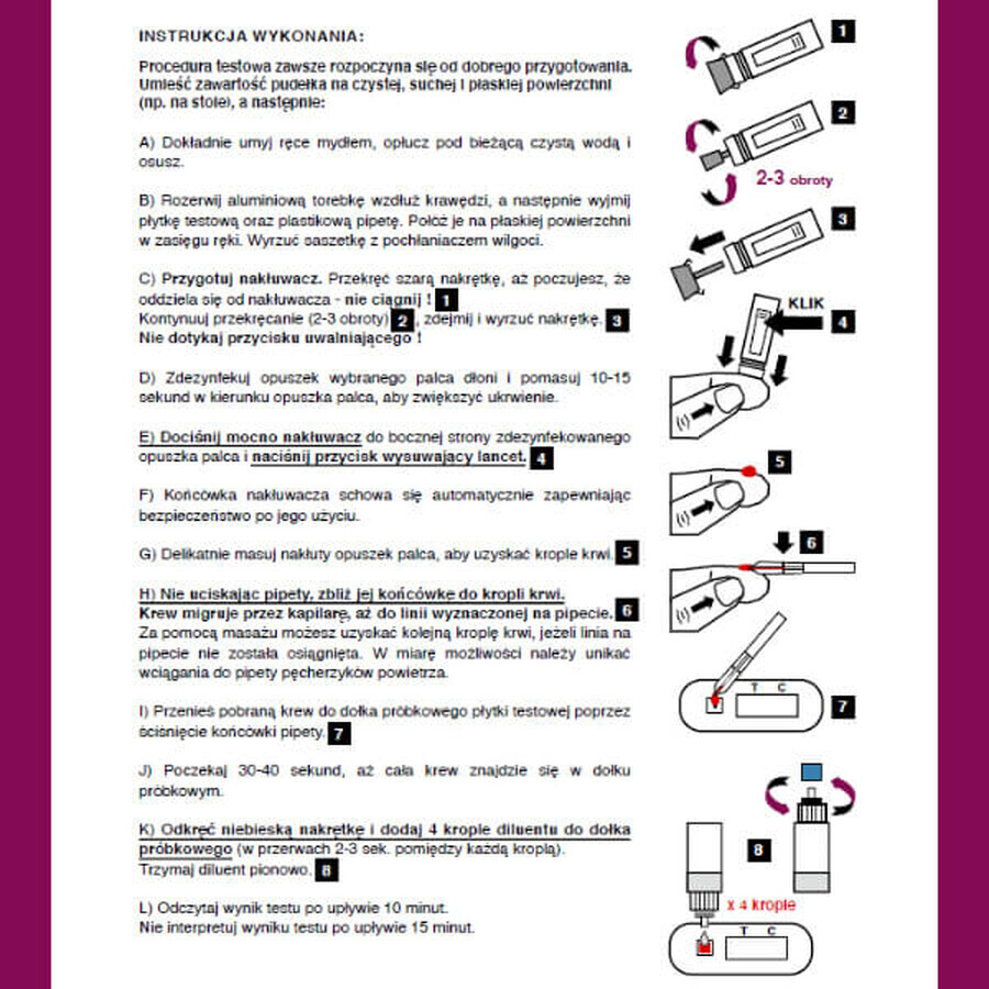 LabHome Tik'Alert, test ematico della malattia di Lyme per la rilevazione di anticorpi IgM anti-Borrelia in caso di puntura di zecca, 1 pezzo