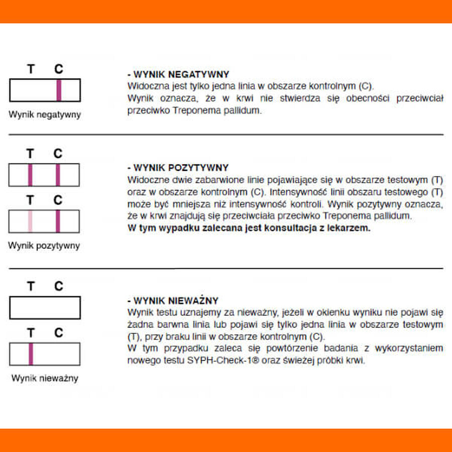 LabHome Syph-Check-1, test de sânge pentru detectarea anticorpilor T. pallidum, diagnosticul sifilisului, 1 buc