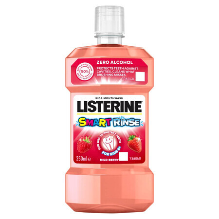 Listerine Smart Rinse, apă de gură cu fructe de pădure, de la vârsta de 6 ani, 250 ml