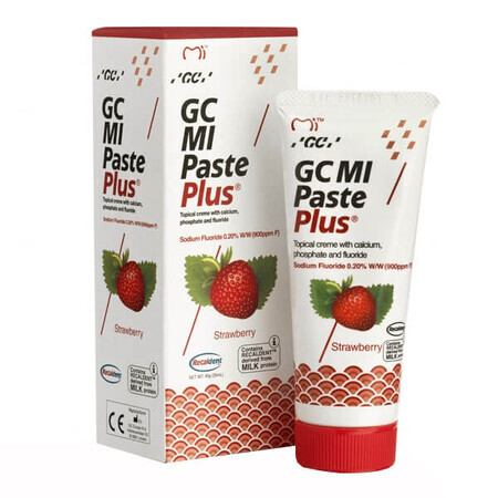 GC MI Paste Plus, pasta tópica, sabor fresa, 35 ml