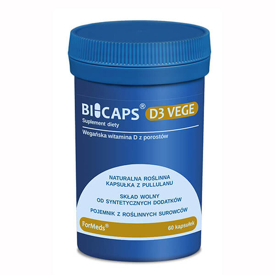 ForMeds Bicaps D3 Vege, vitamina D 2000 UI, 60 capsule