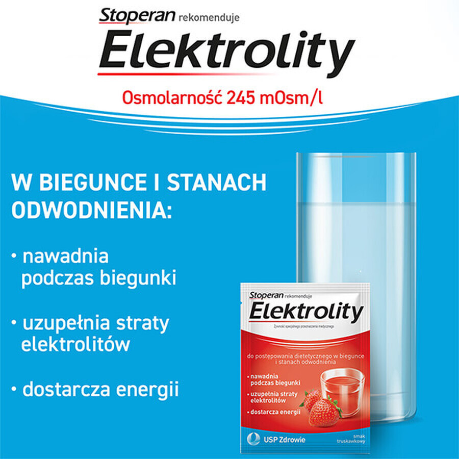 Electroliți, aromă de căpșuni, 7 pliculețe