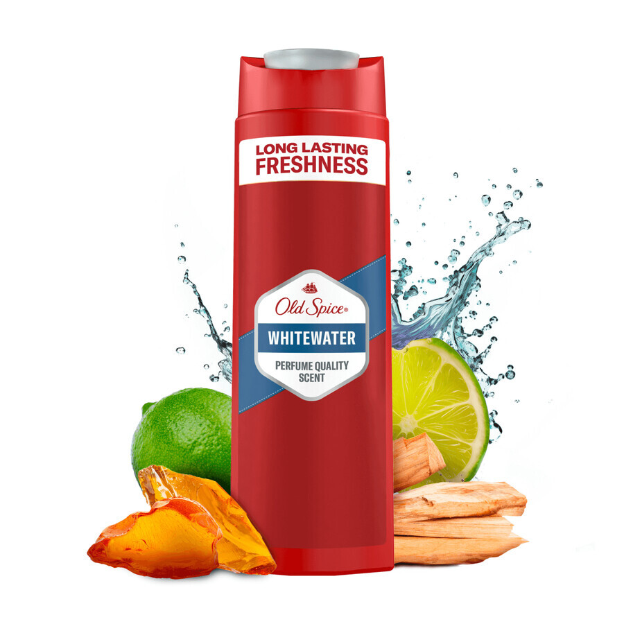 Old Spice, Gel de duș 3 în 1 pentru corp, păr și față, Whitewater, 400 ml