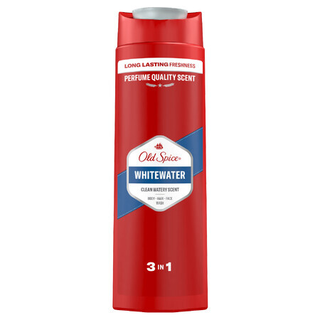 Old Spice, Gel de duș 3 în 1 pentru corp, păr și față, Whitewater, 400 ml