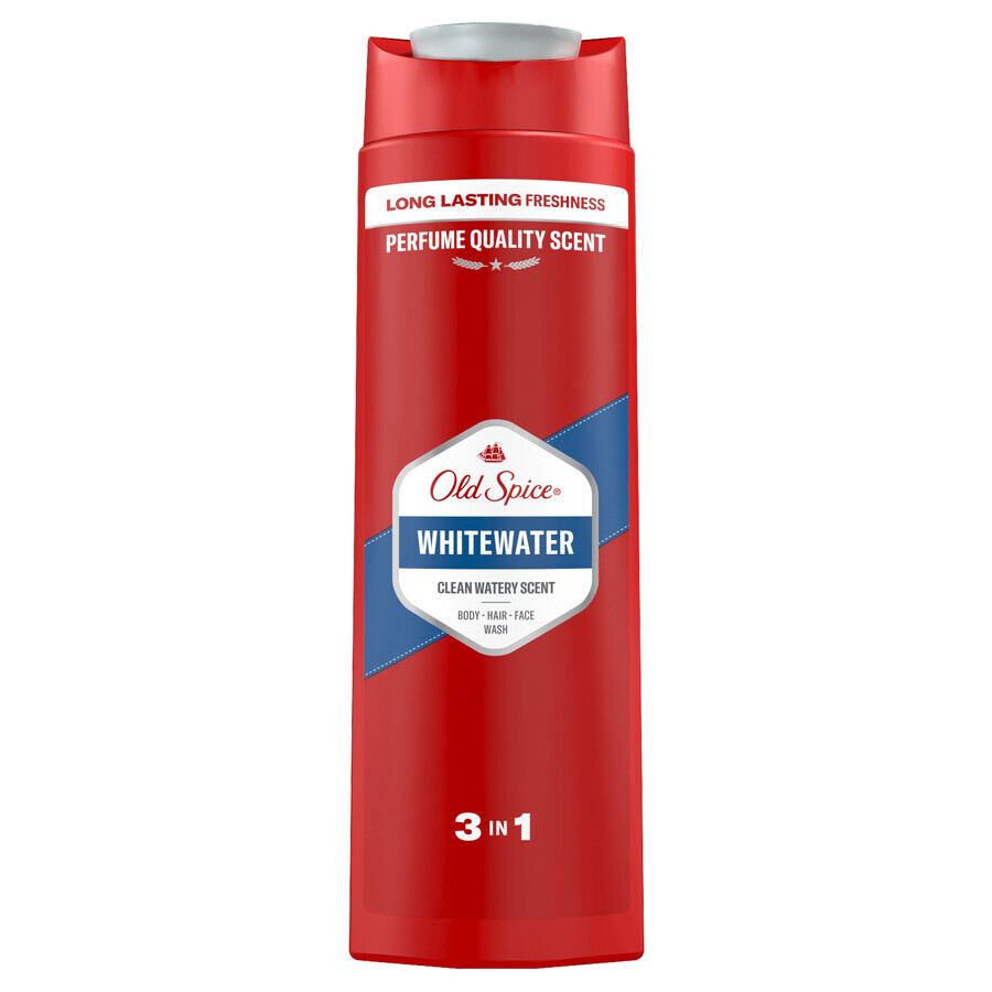 Old Spice, Gel de duș 3 în 1 pentru corp, păr și față, Whitewater, 400 ml