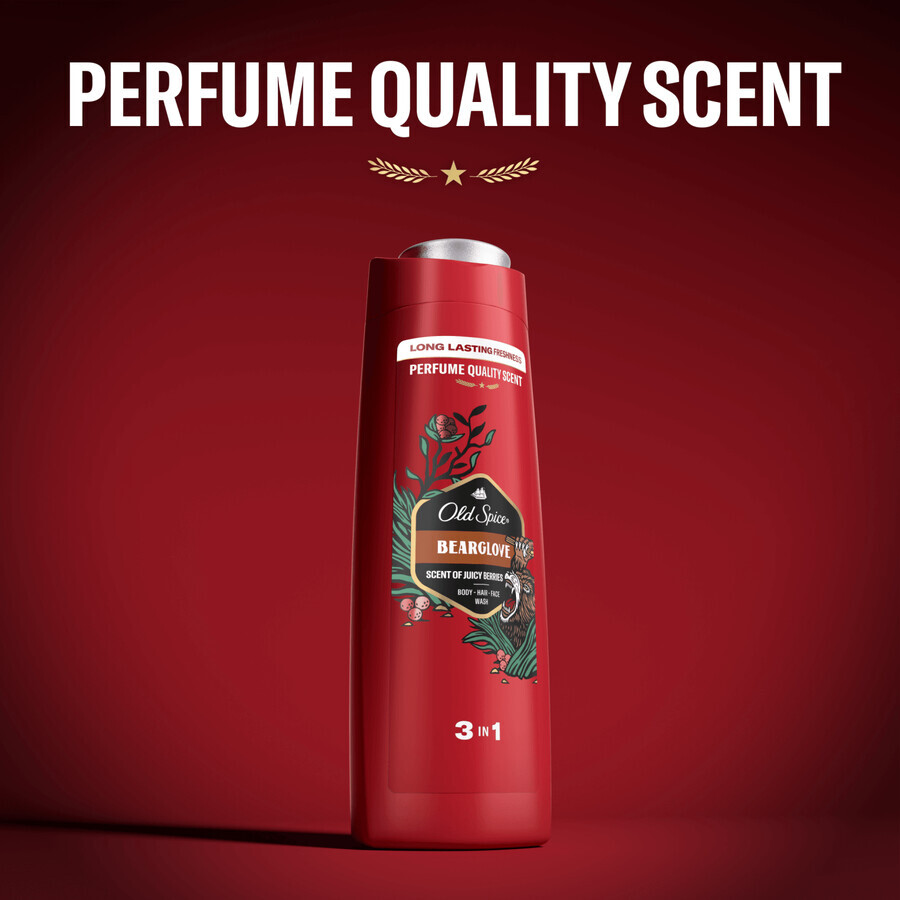 Old Spice, gel douche 3-en-1 pour le corps, les cheveux et le visage, BearGlove, 250 ml