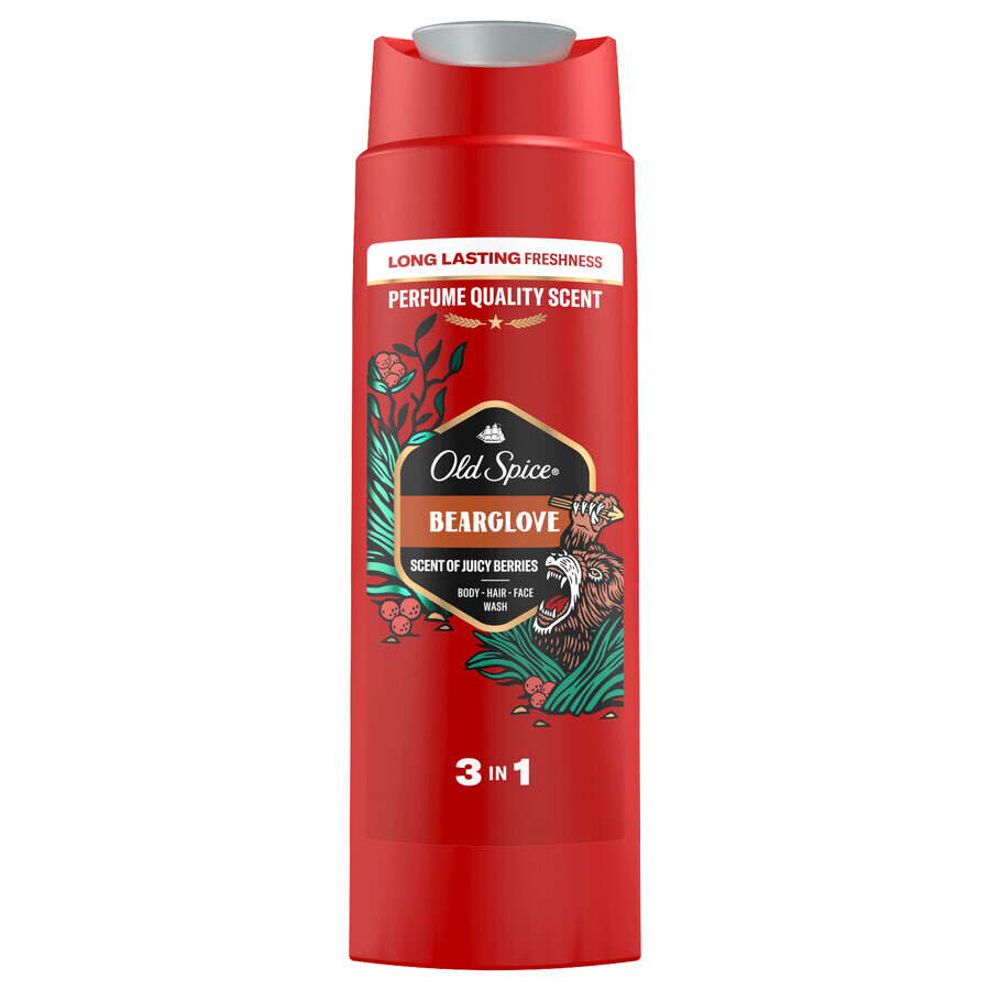 Old Spice, gel douche 3-en-1 pour le corps, les cheveux et le visage, BearGlove, 250 ml