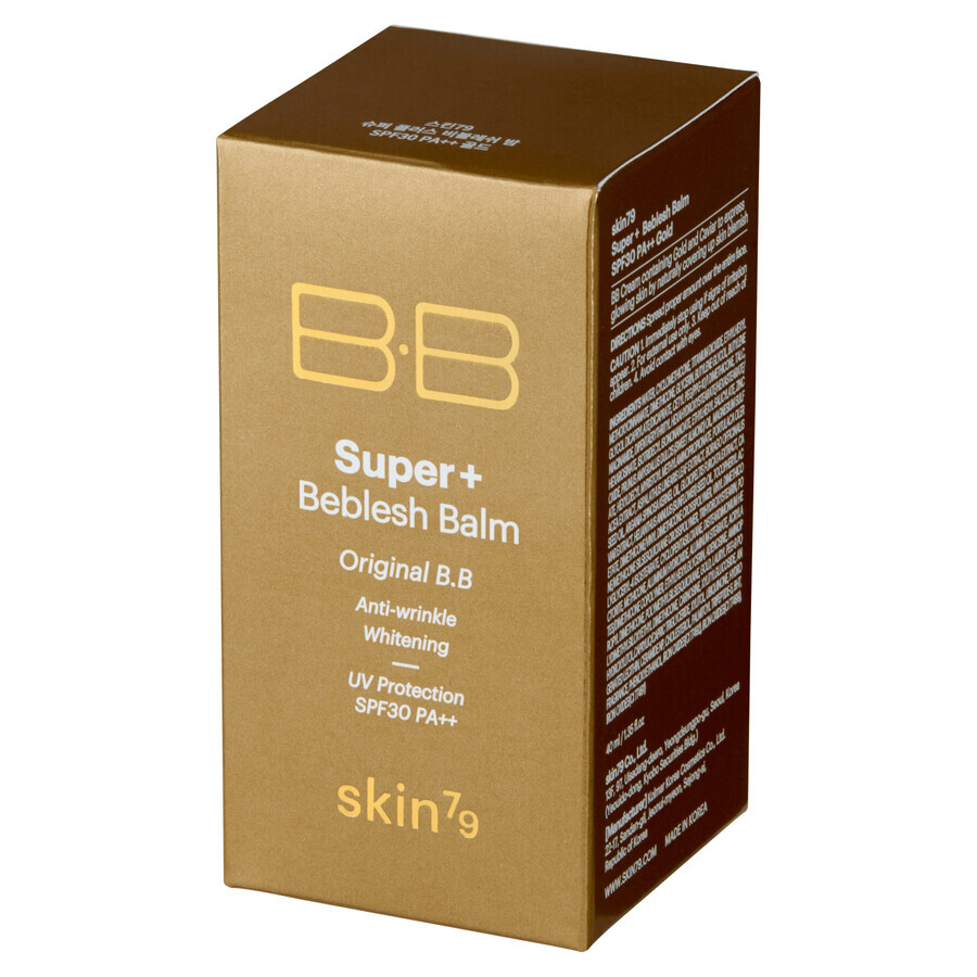 Skin79, BB Super + Beblesh Balm Gold, crema facial colorante, SPF 30 PA++, 40 ml