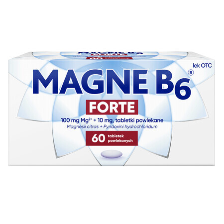 Magne B6 Forte 100 mg + 10 mg, 60 comprimate filmate