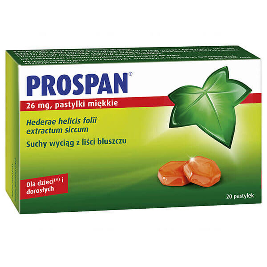 Prospan 26 mg, 20 zuigtabletten