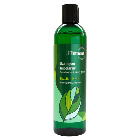 Element, mizellares Shampoo für Haar und Kopfhaut, Basilikum + NMF, 300 ml