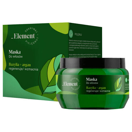 Element, regenerierende Haarmaske, Basilikum + Argan, 200 ml