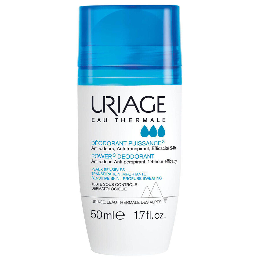 Uriage Eau Thermale, antiperspirant, roll-on, 50 ml