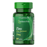 Puritans Pride Gluconato de zinc, zinc 25 mg, 100 tabletas