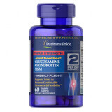 Puritans Pride Triple Strength Glucosamine, Chondroitin, MSM, glucosamina, condroitina MSM, 60 comprimidos