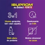 Ibuprom pentru copii Forte 200 mg/ 5ml, suspensie orală de la 3 luni, aromă de căpșuni, 100 ml