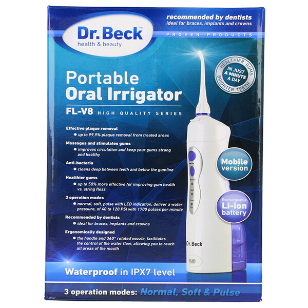 Dr. Beck FL-V8, irigator dentar, Skyblue + 2 piese de mână