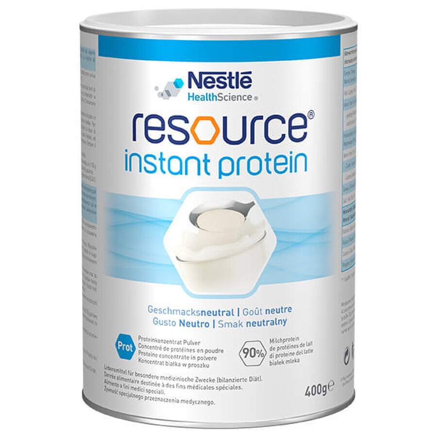 Resource Instant Protein, preparat nutritiv, aromă neutră, 400 g