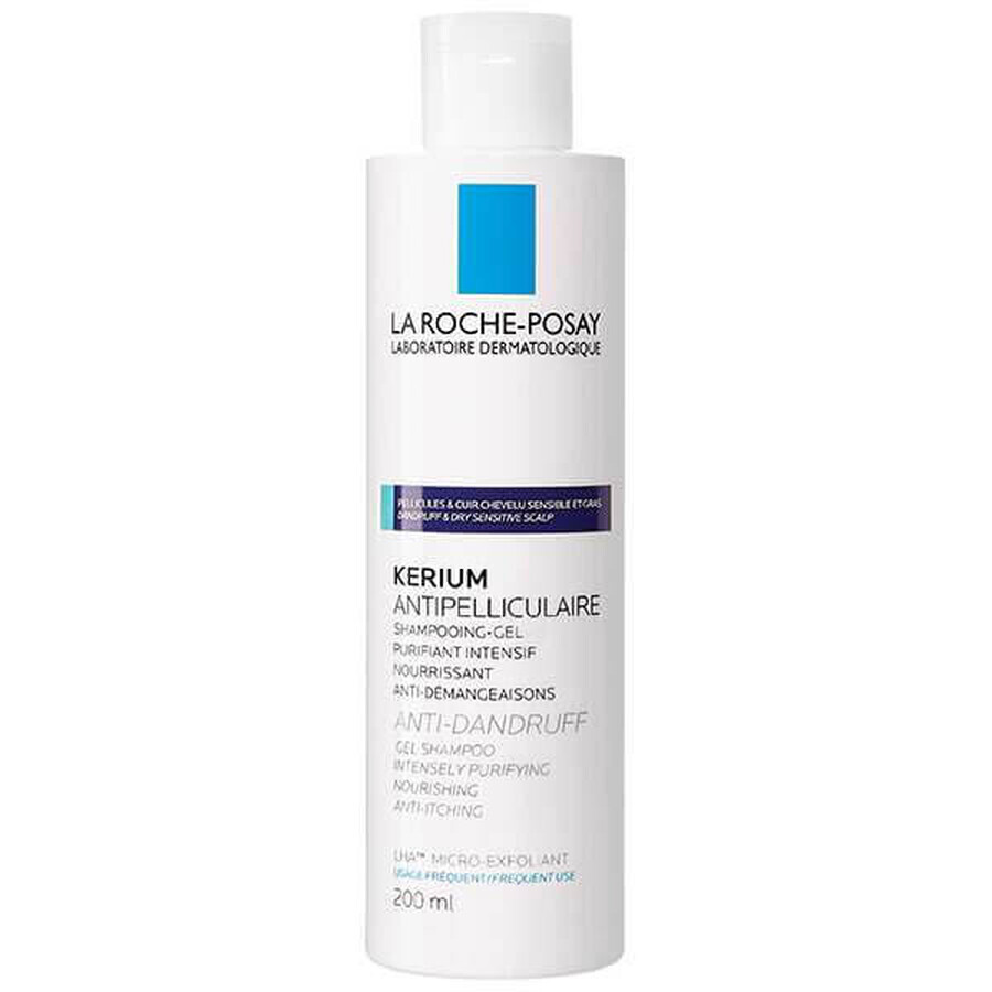 La Roche-Posay Kerium, antiroosshampoo-gel, vette roos, 200 ml