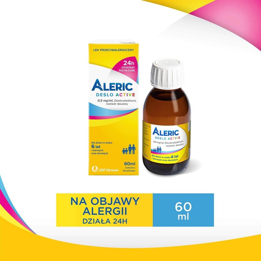 Aleric Deslo Active 0,5 mg/ml, oplossing voor oraal gebruik, 60 ml