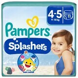 Pampers Splashers, couches de bain, taille 4-5, 9-15 kg, 11 pcs