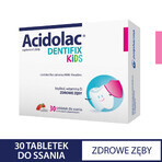 Acidolac Dentifix Kids, zuigtabletten met aardbeiensmaak, vanaf 3 jaar, 30 tabletten