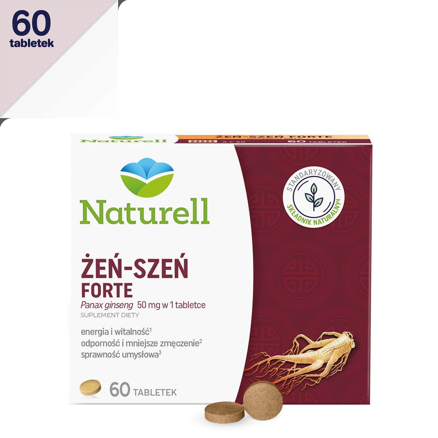 Naturell, Ginseng Forte, 60 comprimate