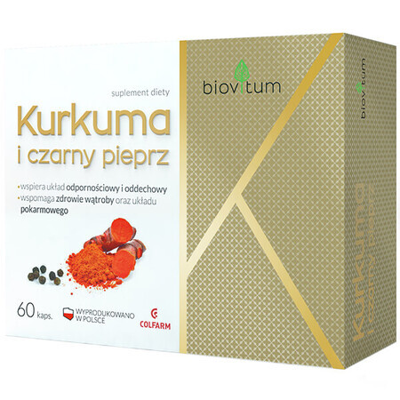 Biovitum Turmeric și piper negru, 60 capsule