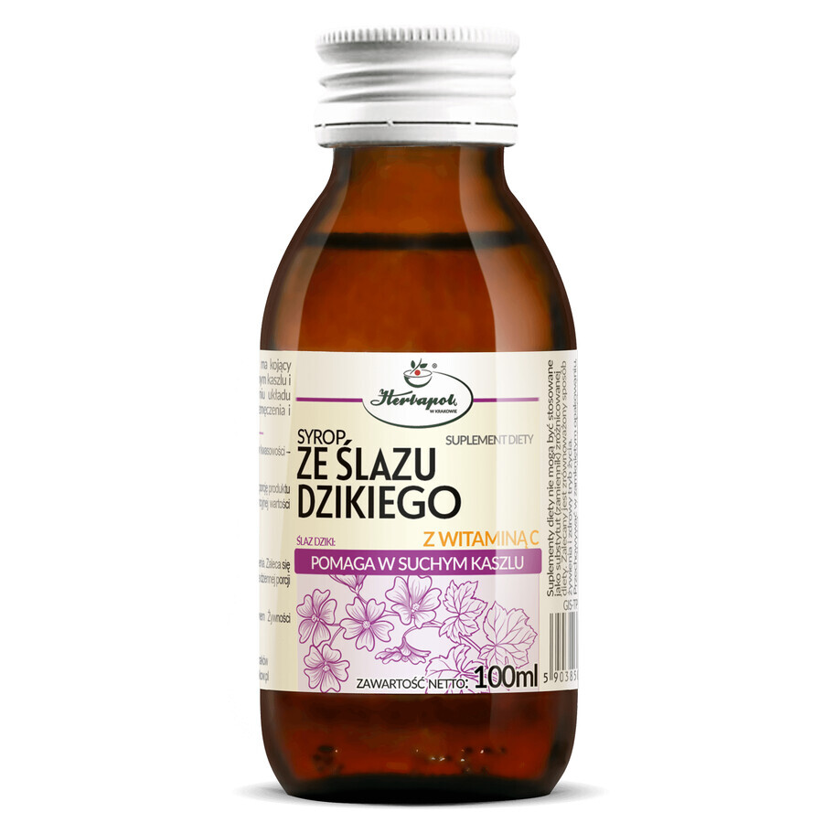 Herbapol Sciroppo di malva selvatica con vitamina C, 100 ml